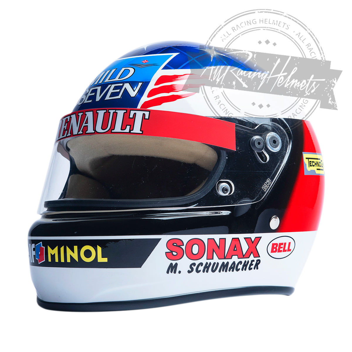 Casco réplica Michael Schumacher F1 1995 escala 1:1