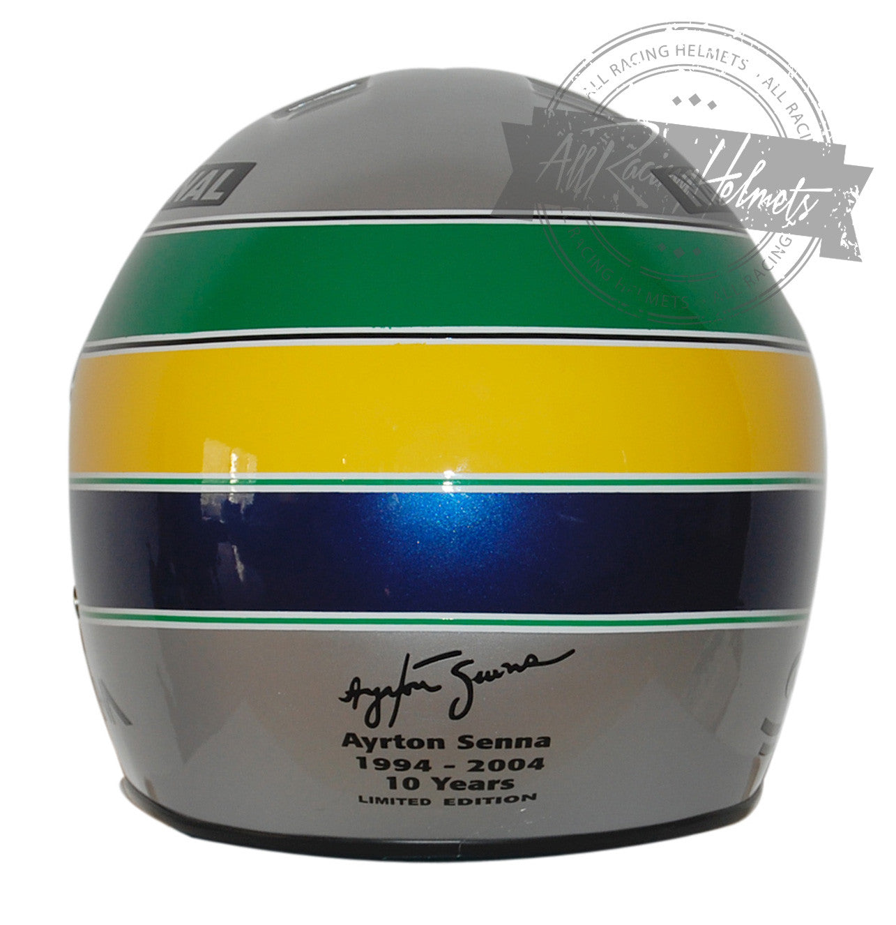 Réplica de casco Ayrton Senna "10 years Platinum Edition" Escala 1:1