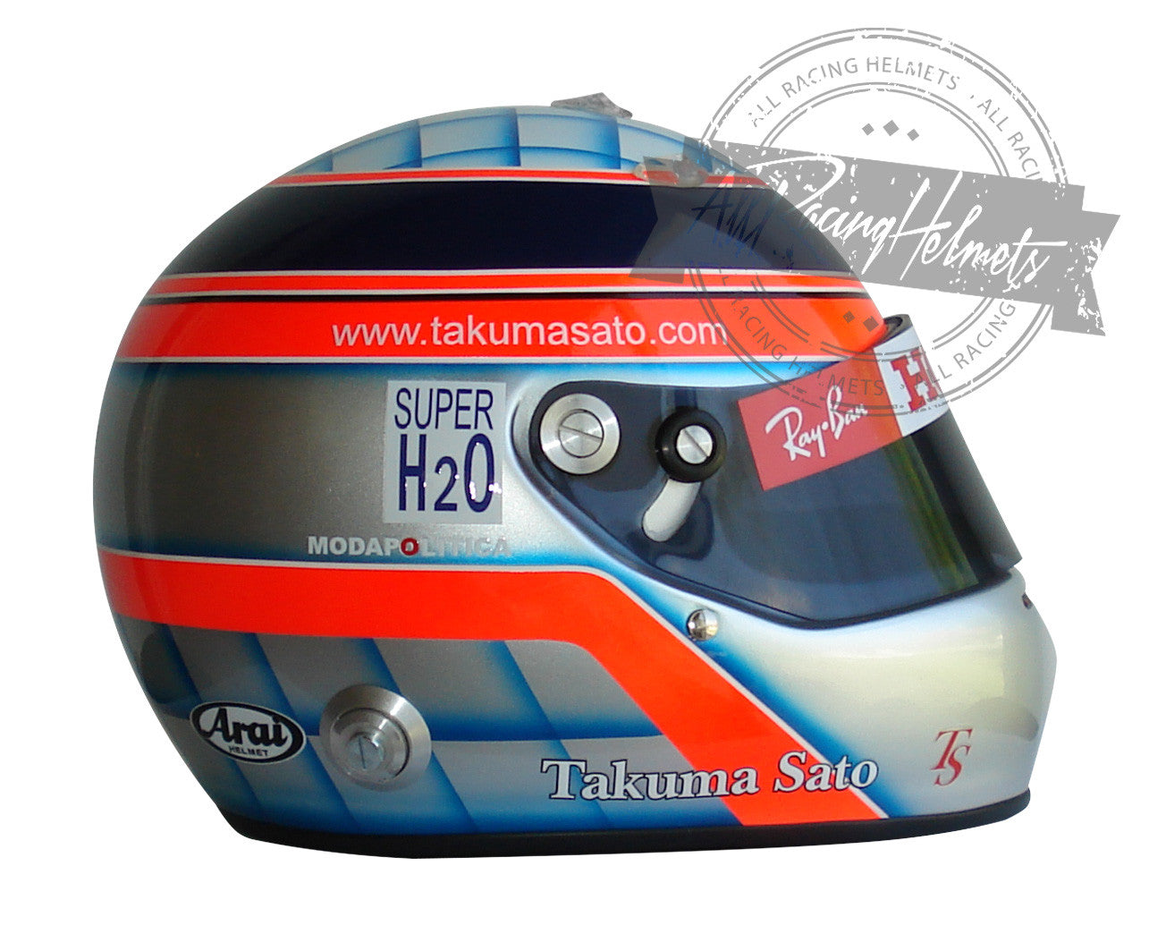 Takuma Sato 2008 F1 Replica Helmet 1:1 Scale