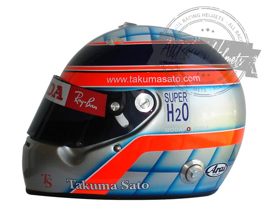 Takuma Sato 2008 F1 Replica Helmet 1:1 Scale
