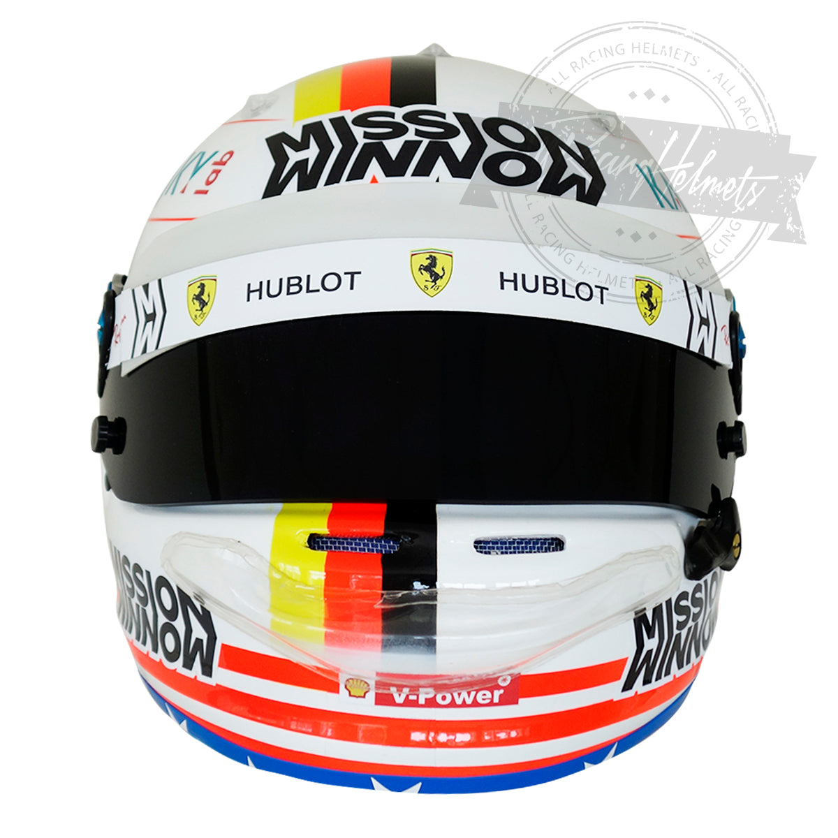 Casque réplique Sebastian Vettel 2018 GP des USA F1 Échelle 1:1
