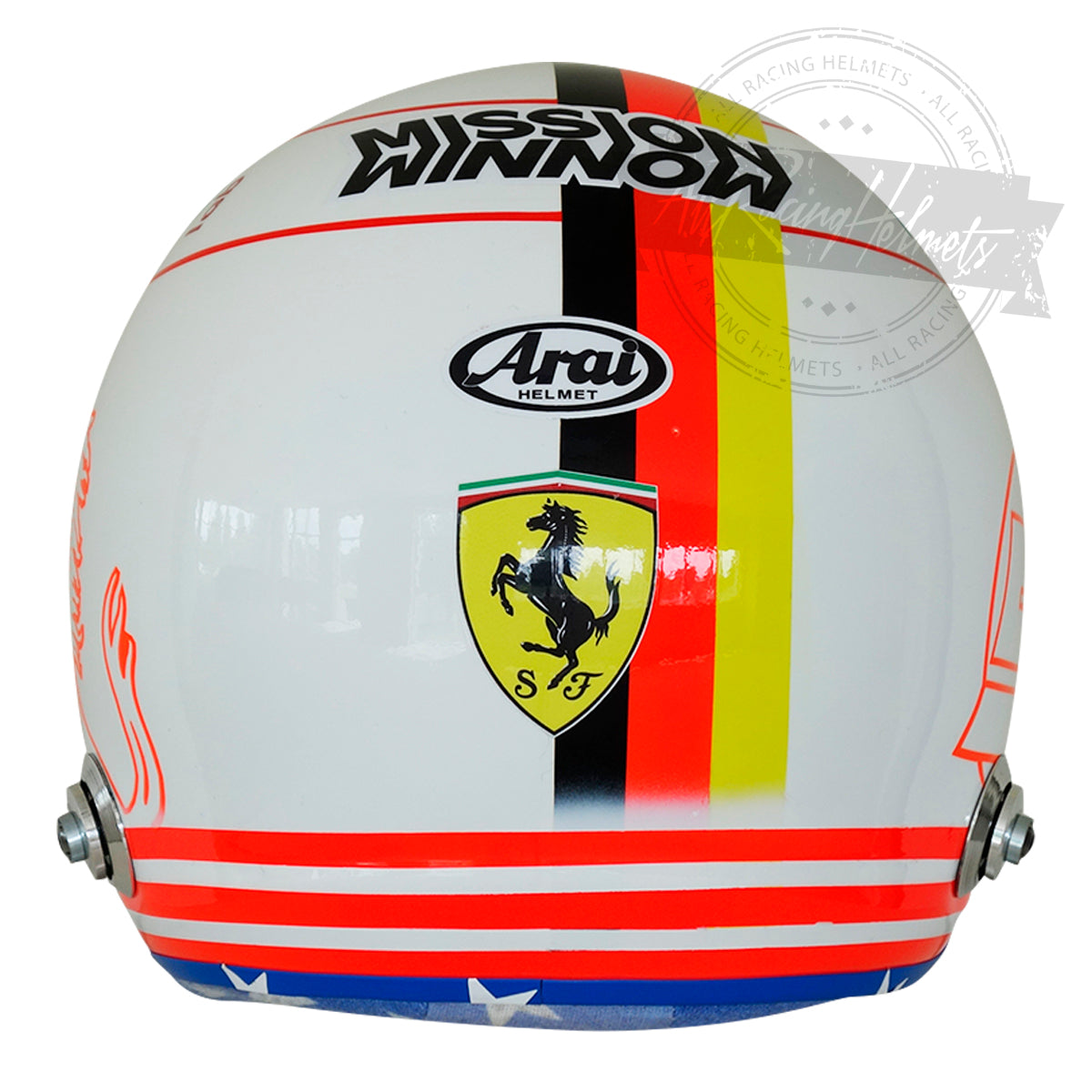 Casque réplique Sebastian Vettel 2018 GP des USA F1 Échelle 1:1