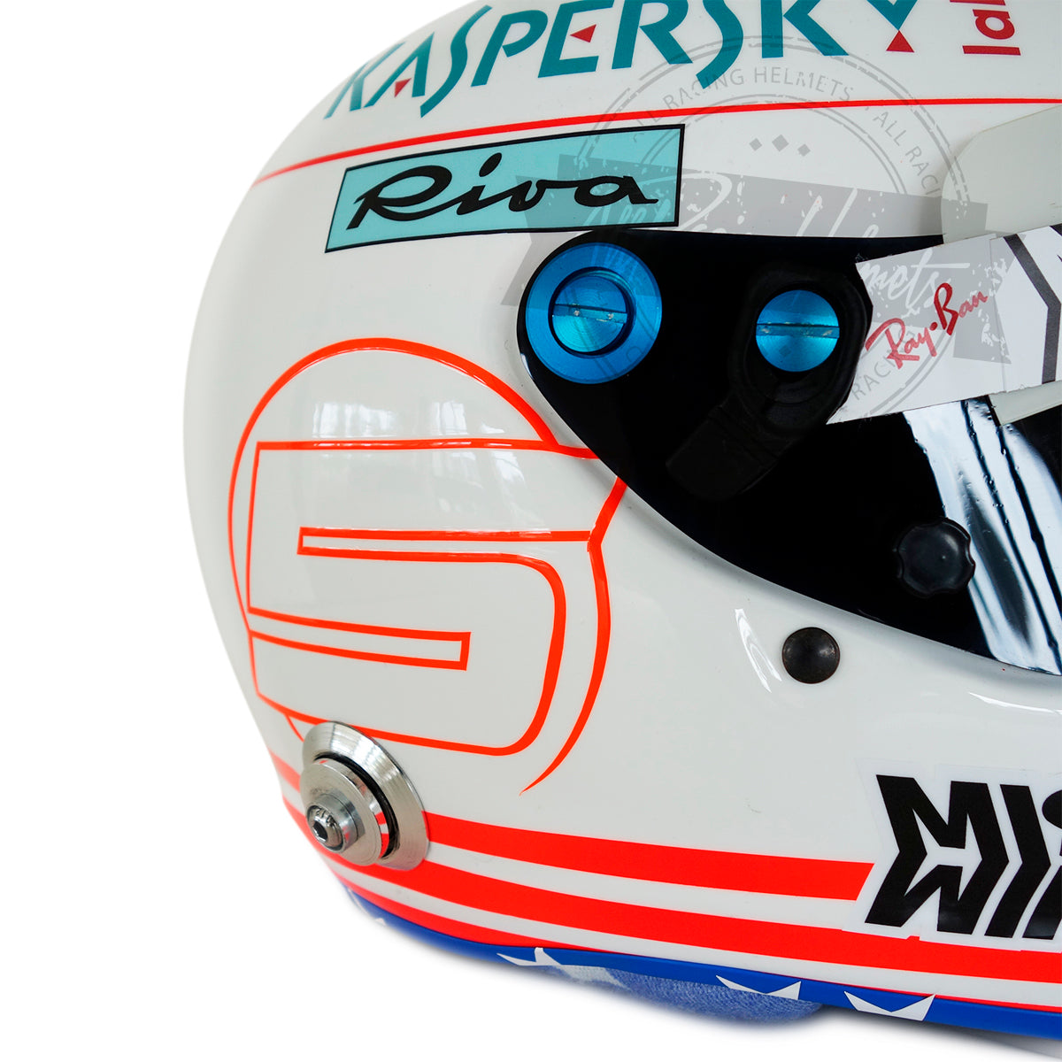 Casque réplique Sebastian Vettel 2018 GP des USA F1 Échelle 1:1