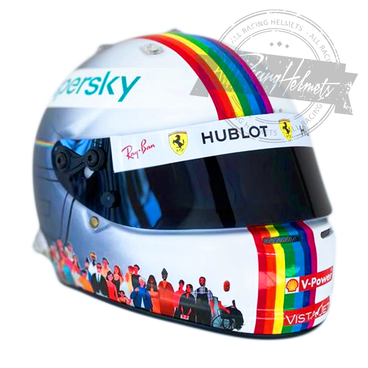 Casque réplique F1 Sebastian Vettel 2020 GP Turquie Échelle 1:1