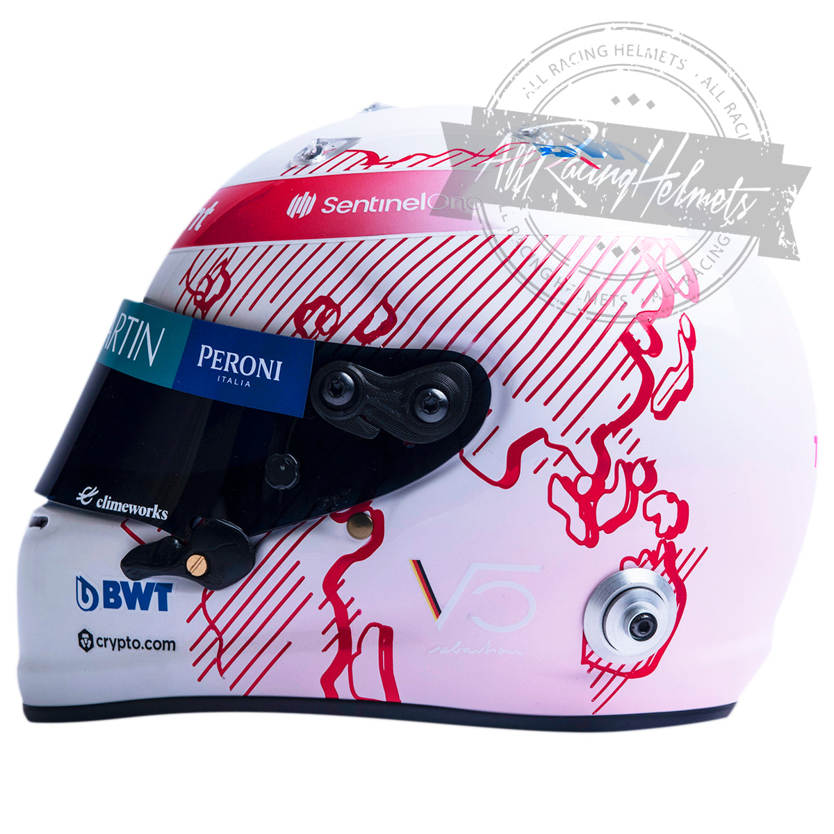 Sebastian Vettel 2021 Pre Season Test Day Two F1 Replica Helmet 1:1 Scale