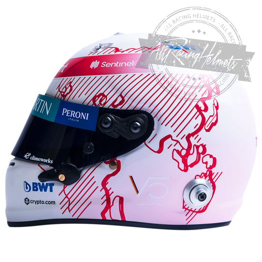 Casque réplique F1 de Sebastian Vettel, essais de pré-saison 2021, jour deux, échelle 1:1
