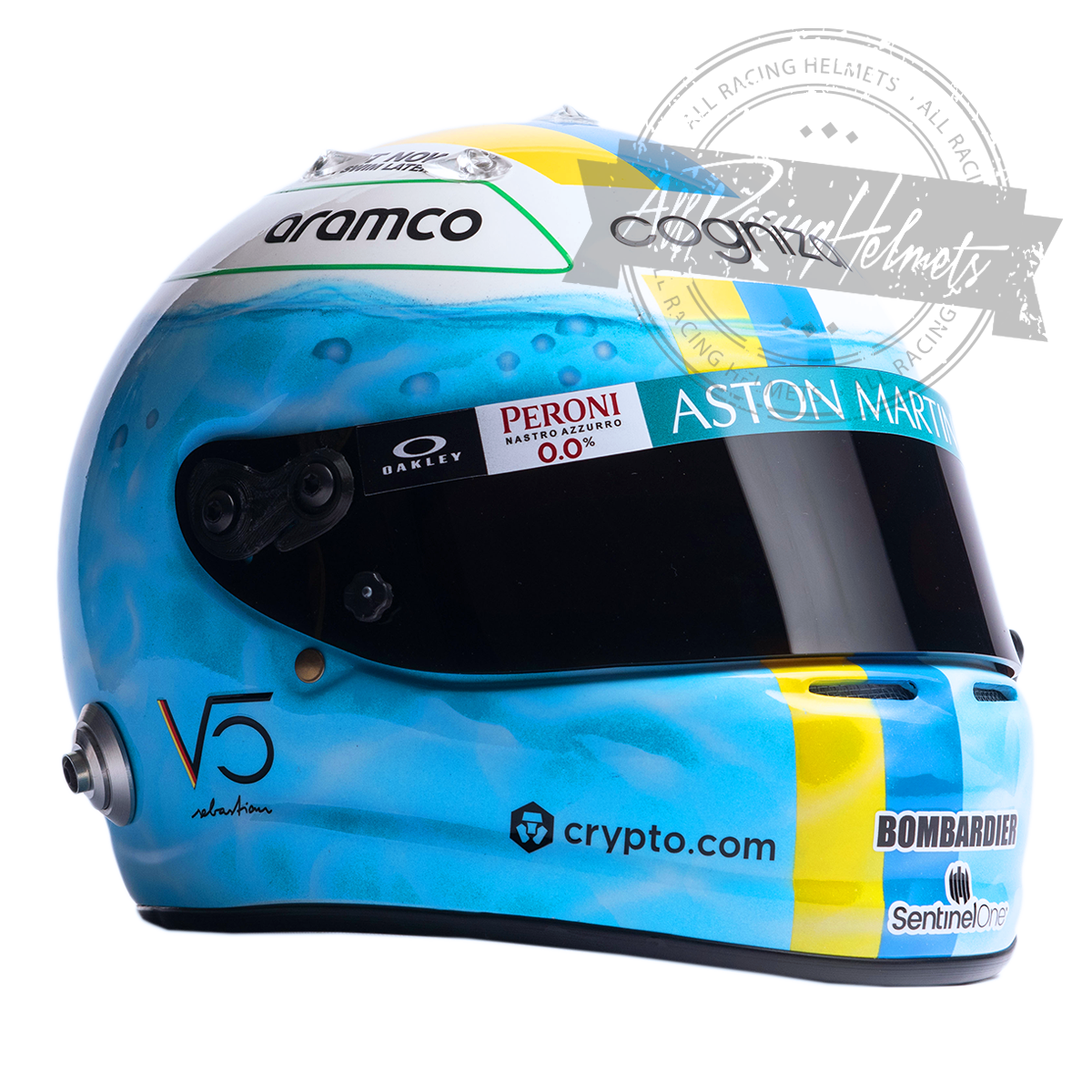Casque Réplique F1 Sebastian Vettel 2022 Miami GP Échelle 1:1
