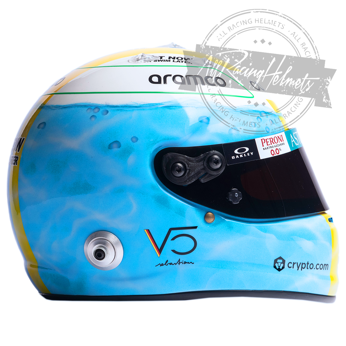 Casque Réplique F1 Sebastian Vettel 2022 Miami GP Échelle 1:1