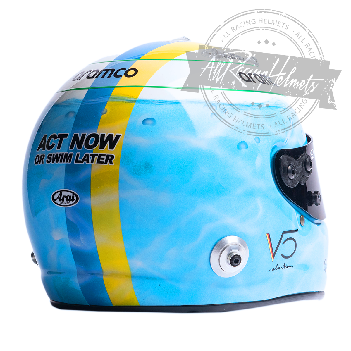 Casque Réplique F1 Sebastian Vettel 2022 Miami GP Échelle 1:1