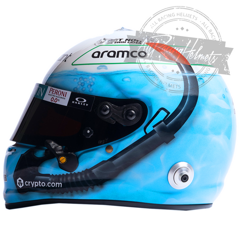 Sebastian Vettel 2022 Miami Grand Prix F1 Replica Helmet Scale 1:1