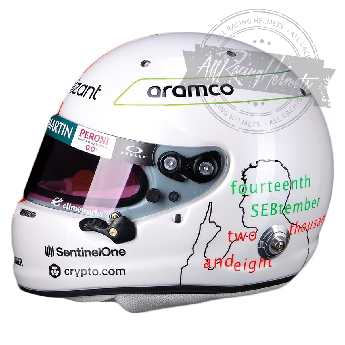 Sebastian Vettel 2022 Monza GP F1 Replica Helmet 1:1 Scale