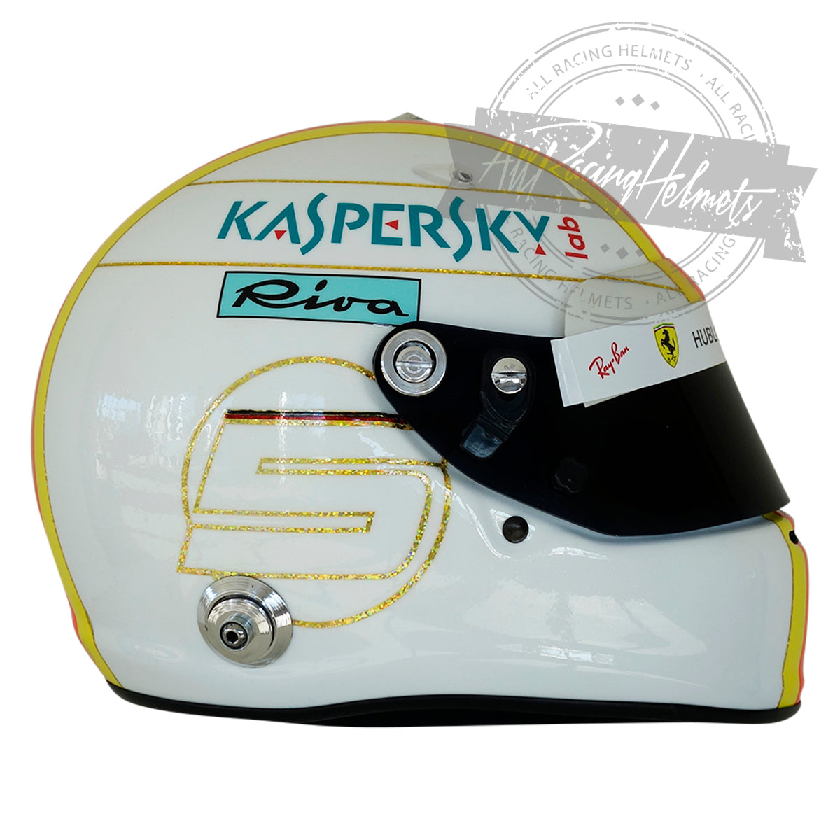 Casque Réplique F1 Sebastian Vettel Grand Prix de Bahreïn 2018 Échelle 1:1
