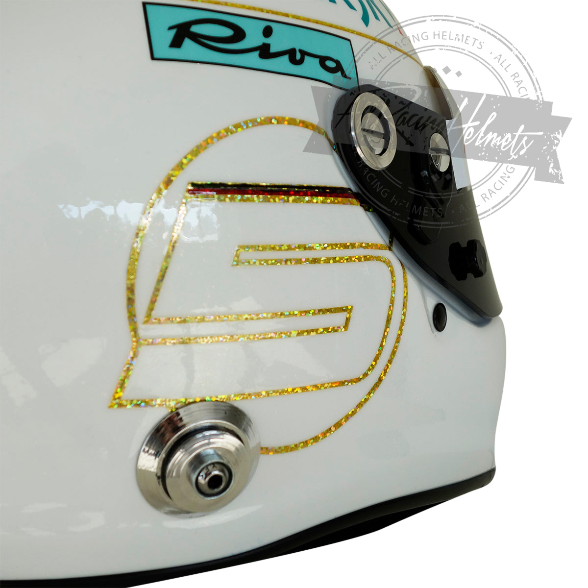 Casque Réplique F1 Sebastian Vettel Grand Prix de Bahreïn 2018 Échelle 1:1