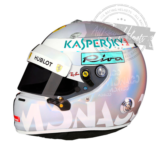 Casque Réplique F1 Sebastian Vettel Grand Prix de Monaco 2018 Échelle 1:1
