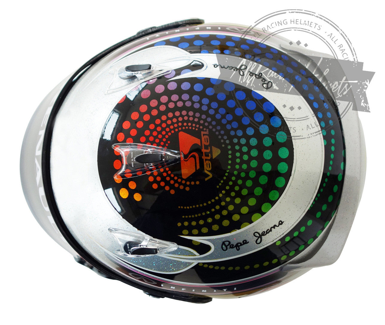 Sebastian Vettel 2013 Singapore F1 Replica Helmet 1:1 Scale