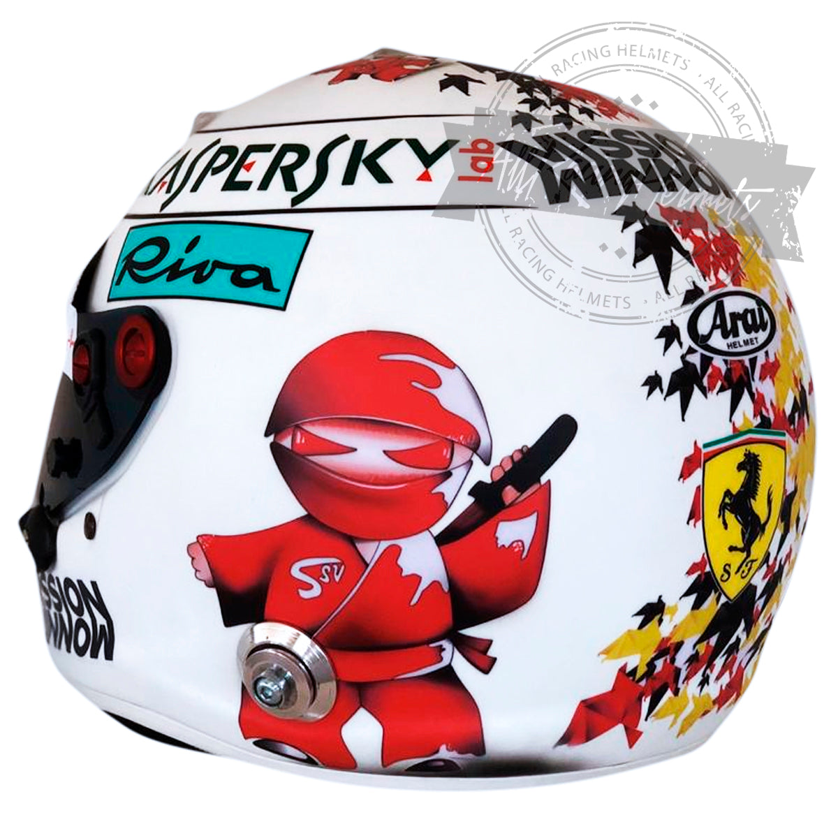 Casco de Réplica 1:1 de Sebastian Vettel GP Suzuka F1 2018