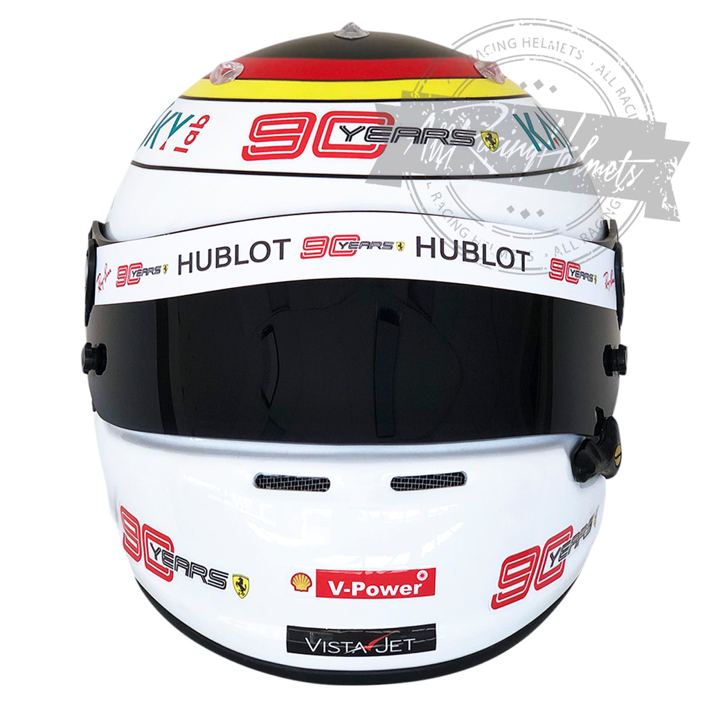 Miniature Casque Sebastian Vettel Ferrari F1 2019 - Échelle 1:5 - Avec Vitrine - Neuf