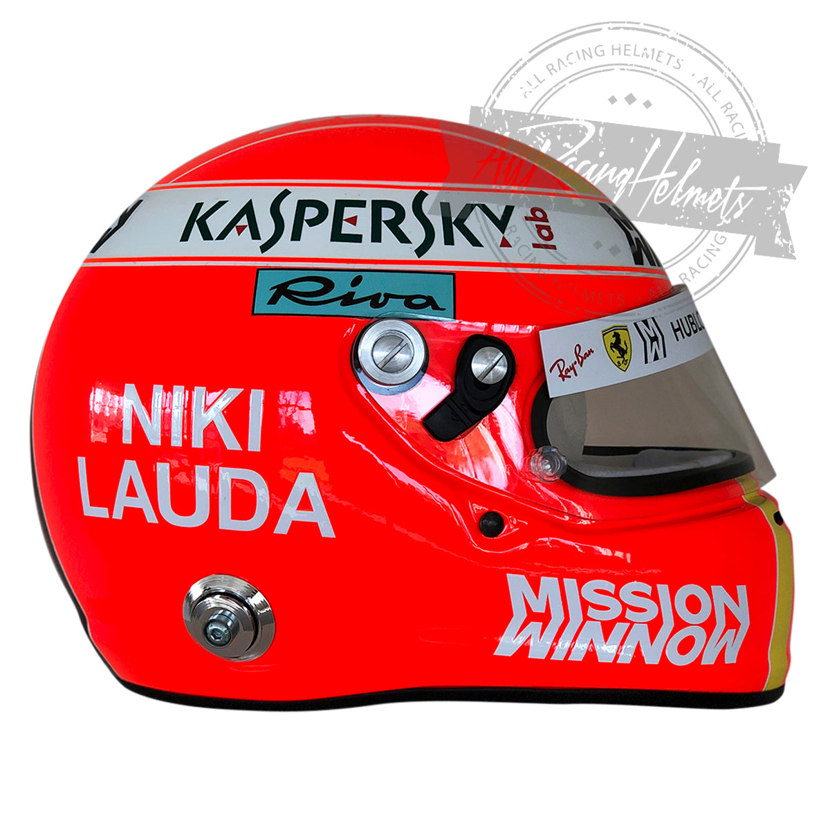 Sebastian Vettel 2019 Monaco GP "Tribute Niki Lauda" F1 Replica Helmet 1:1 Scale