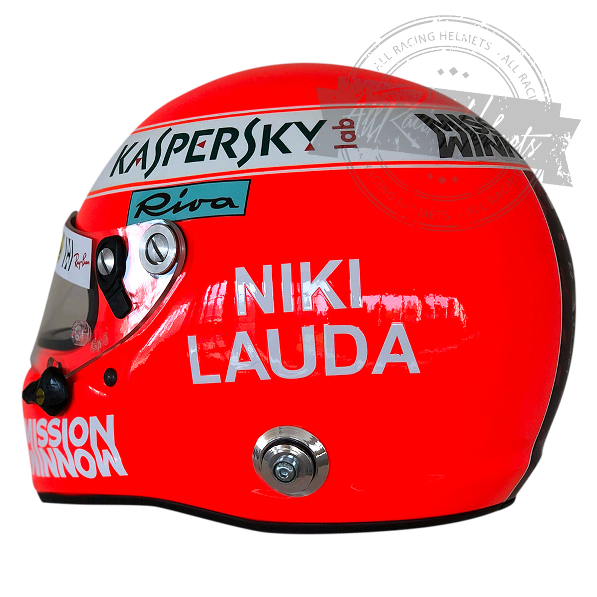 Sebastian Vettel 2019 Monaco GP "Tribute Niki Lauda" F1 Replica Helmet 1:1 Scale