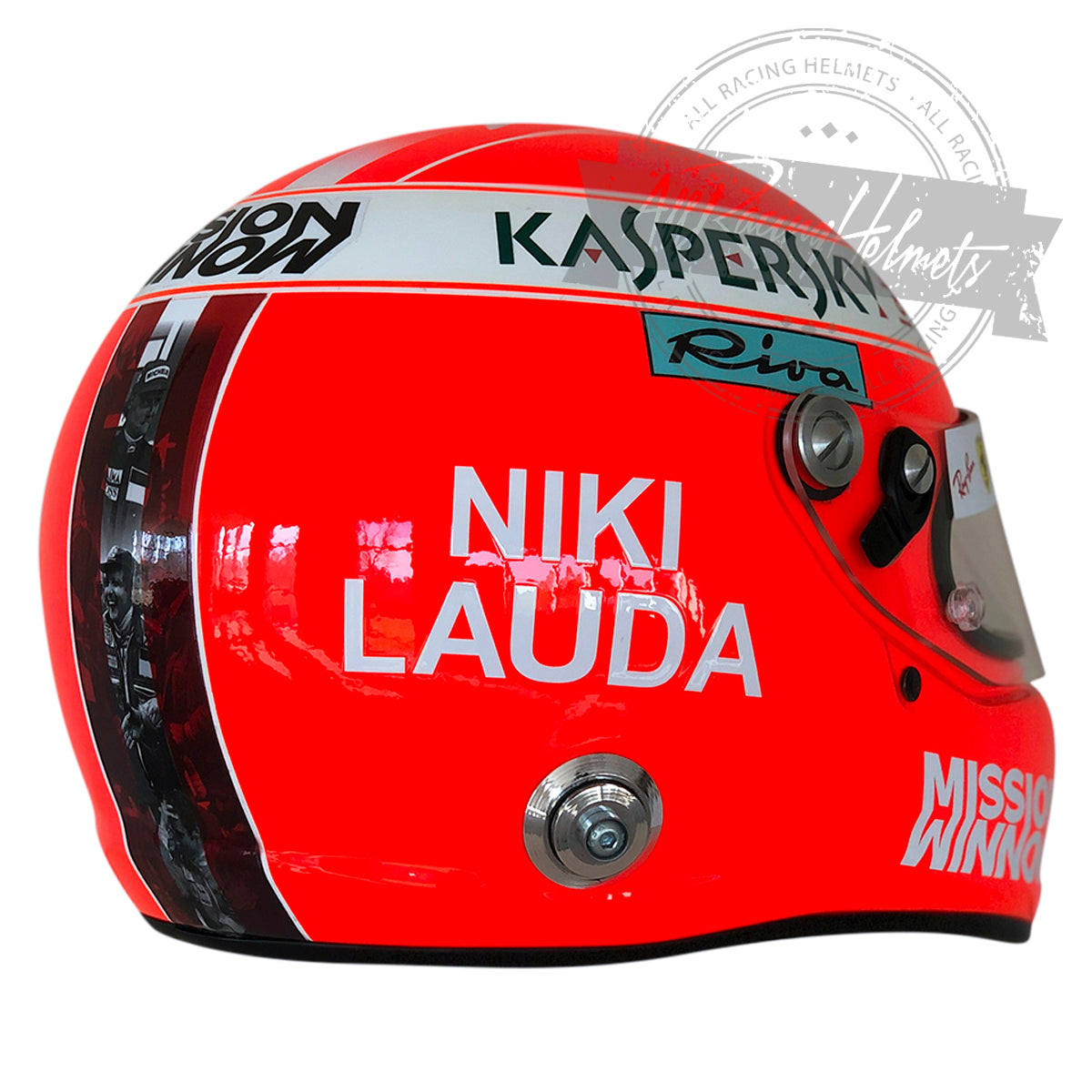 Sebastian Vettel 2019 Monaco GP "Tribute Niki Lauda" F1 Replica Helmet 1:1 Scale