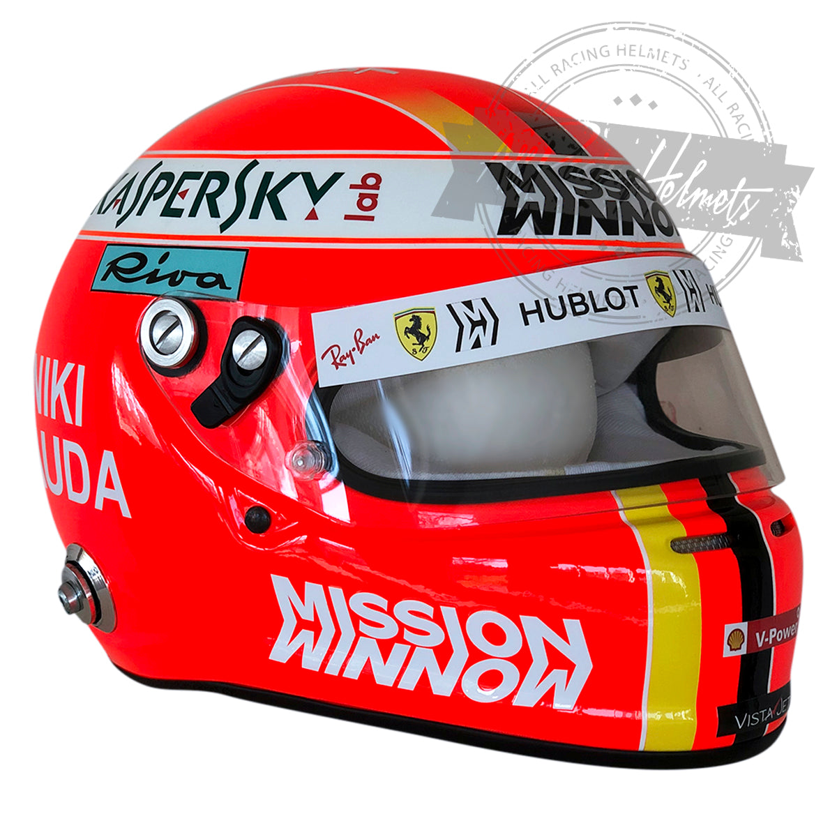 Sebastian Vettel 2019 Monaco GP "Tribute Niki Lauda" F1 Replica Helmet 1:1 Scale