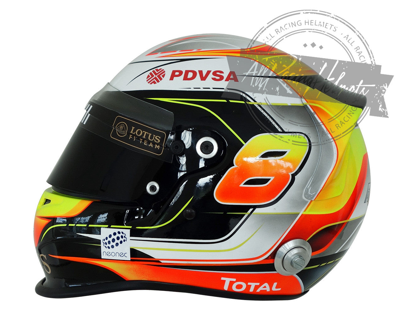 Casco réplica F1 Romain Grosjean 2015 a escala 1:1