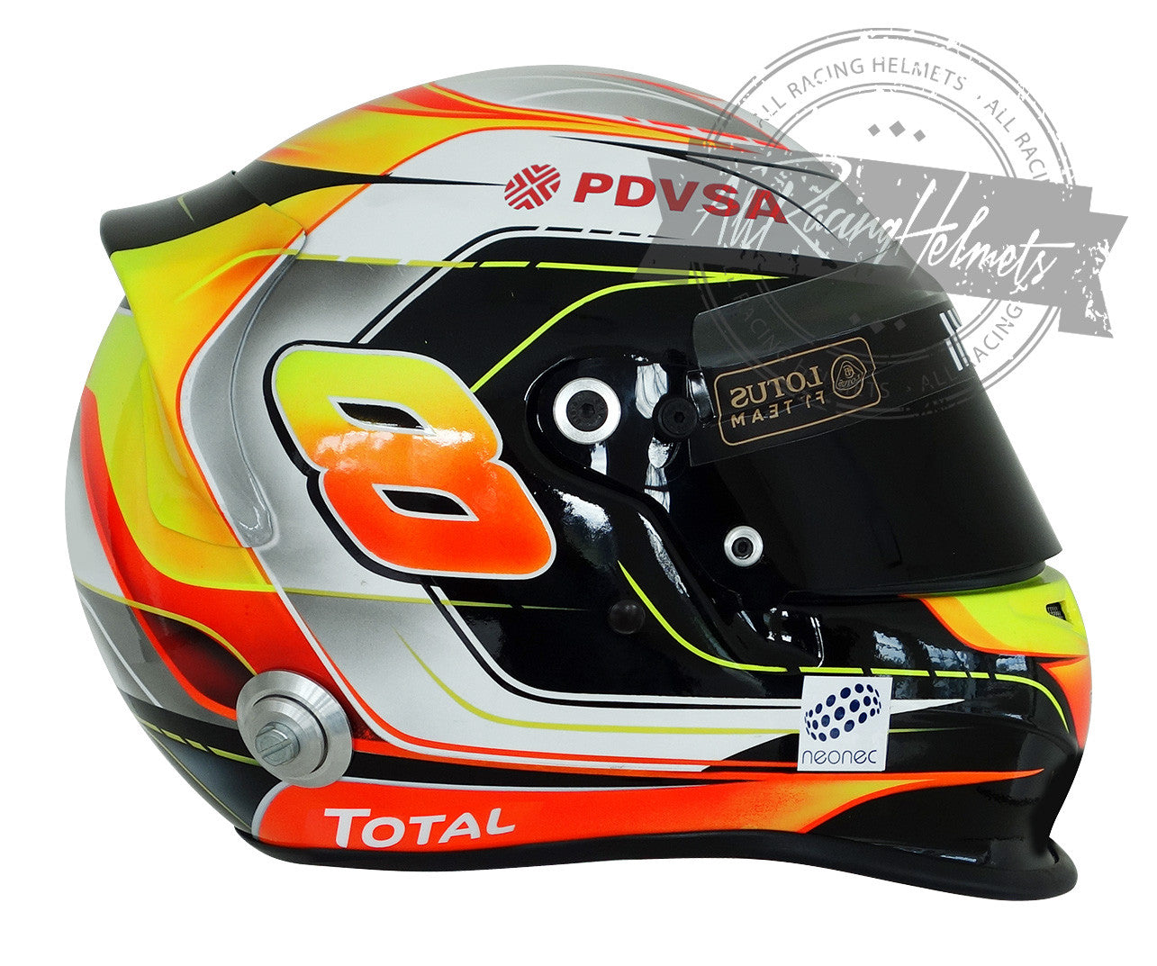 Casco réplica F1 Romain Grosjean 2015 a escala 1:1