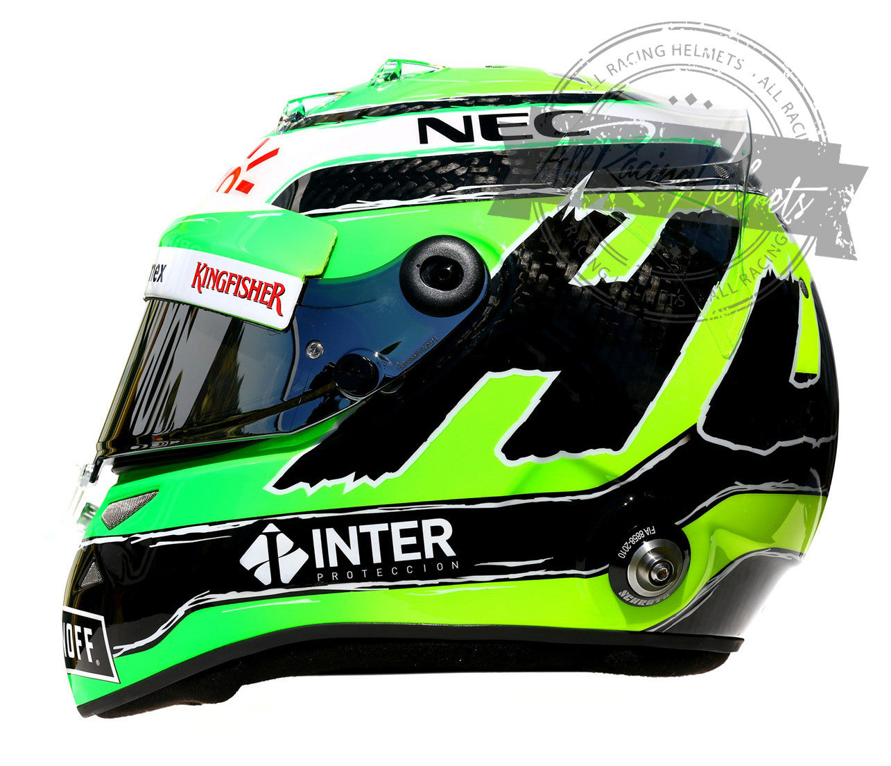 Casque réplique Nico Hülkenberg F1 2016 à l'échelle 1:1