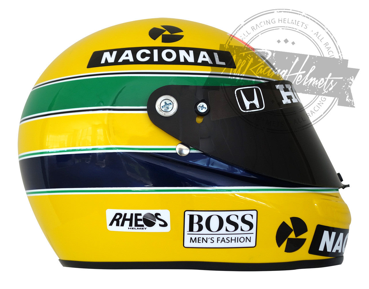 Ayrton Senna 1990 RHEOS F1 Replica Helmet 1:1 Scale