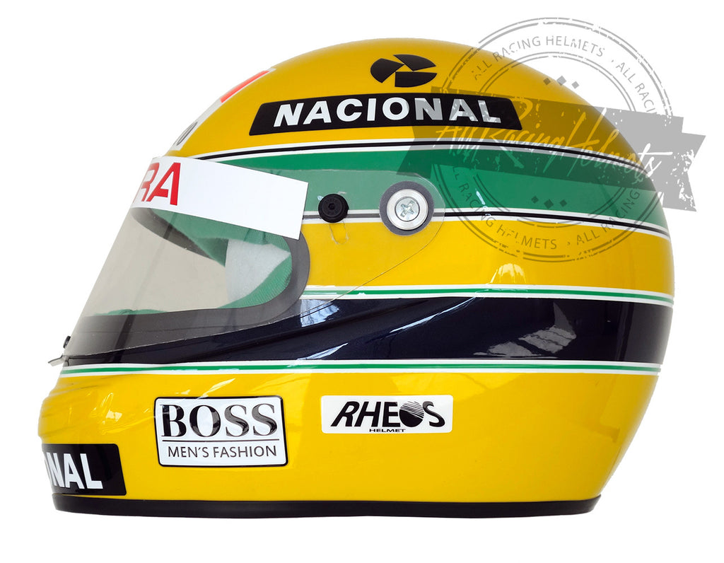 Ayrton Senna 1990 RHEOS ACURA F1 Replica Helmet Scale 1:1