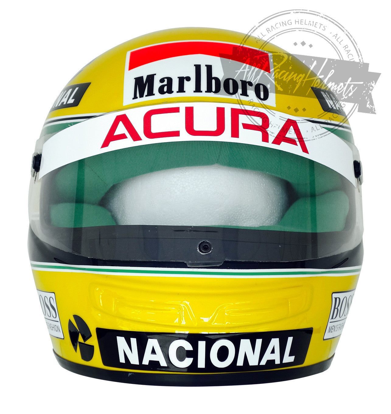 Ayrton Senna 1990 RHEOS ACURA F1 Replica Helmet 1:1 Scale