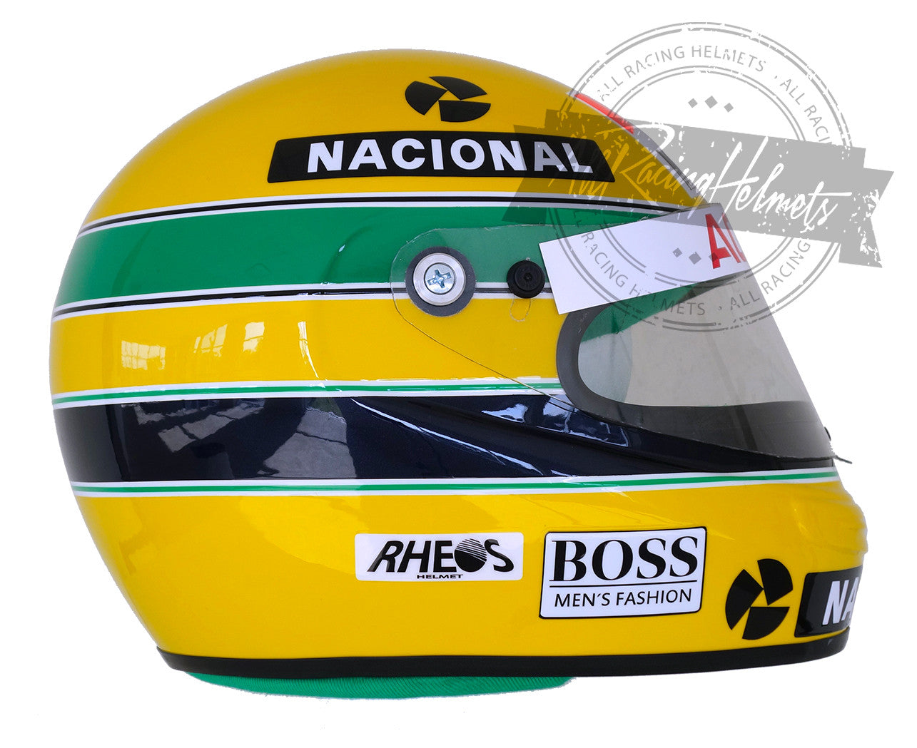 Ayrton Senna 1990 RHEOS ACURA F1 Replica Helmet 1:1 Scale